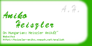 aniko heiszler business card